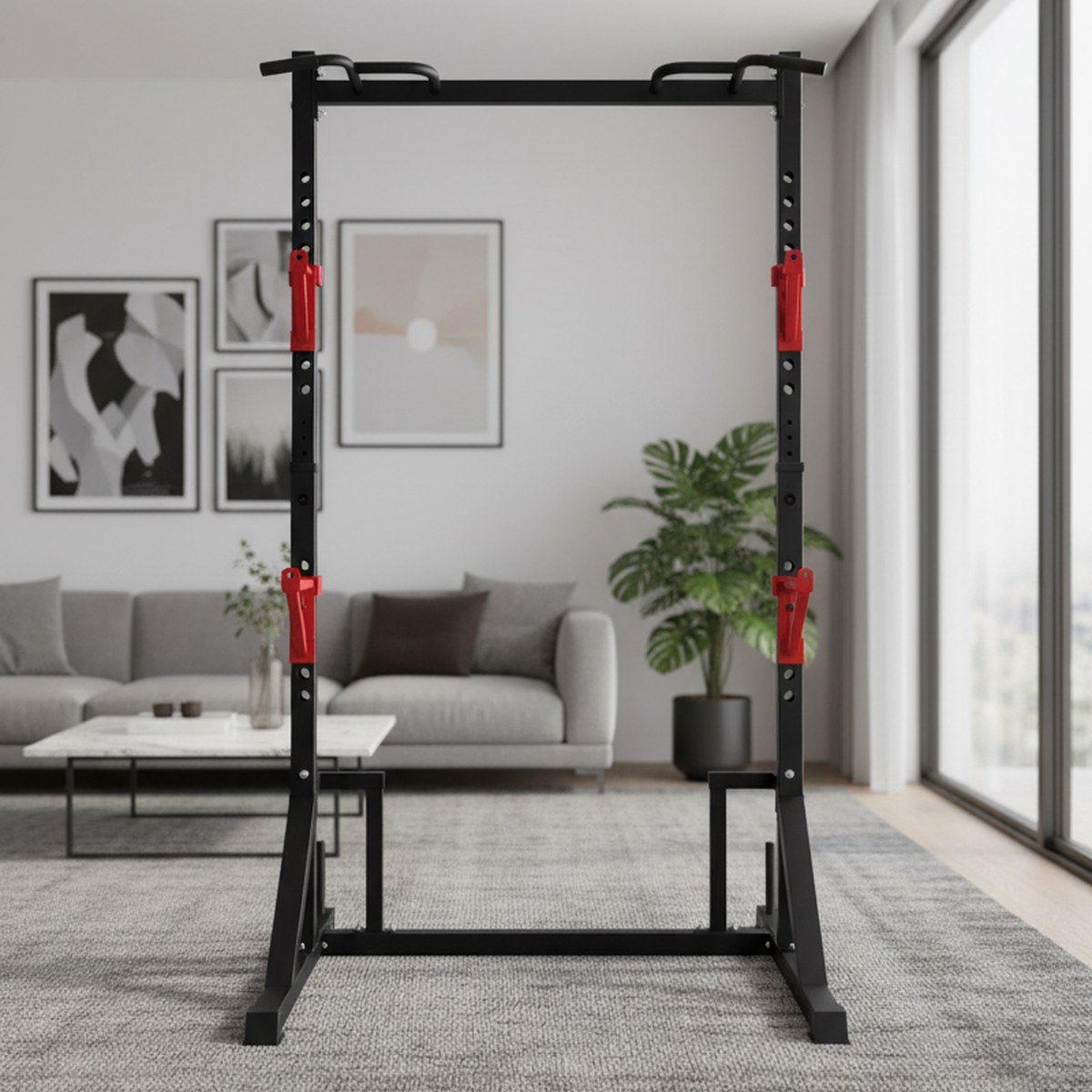 Squat Rack Power - Регулируемая силовая стойка с турником для