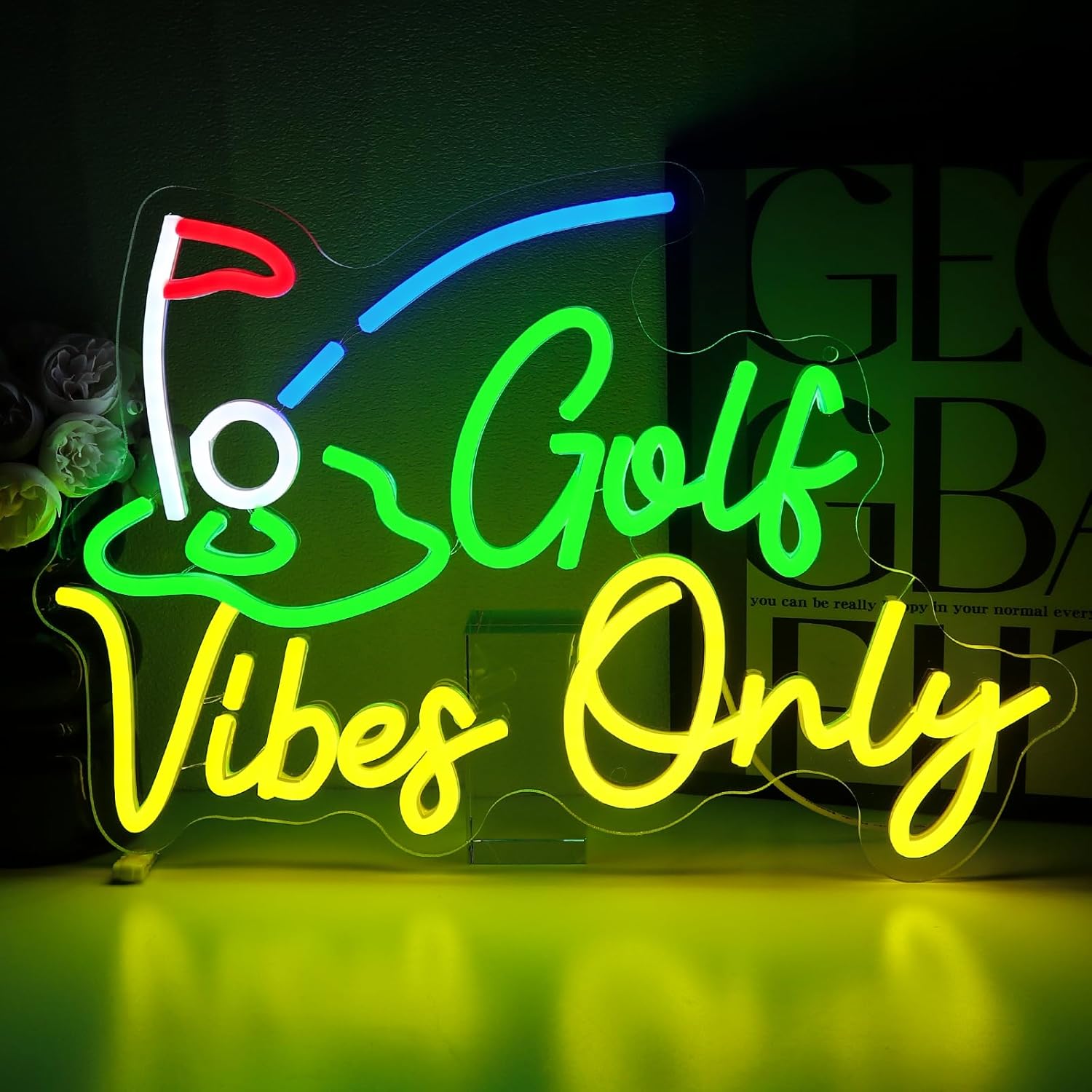 Home Gym Vibes - Неоновая вывеска Golf Vibes Only –