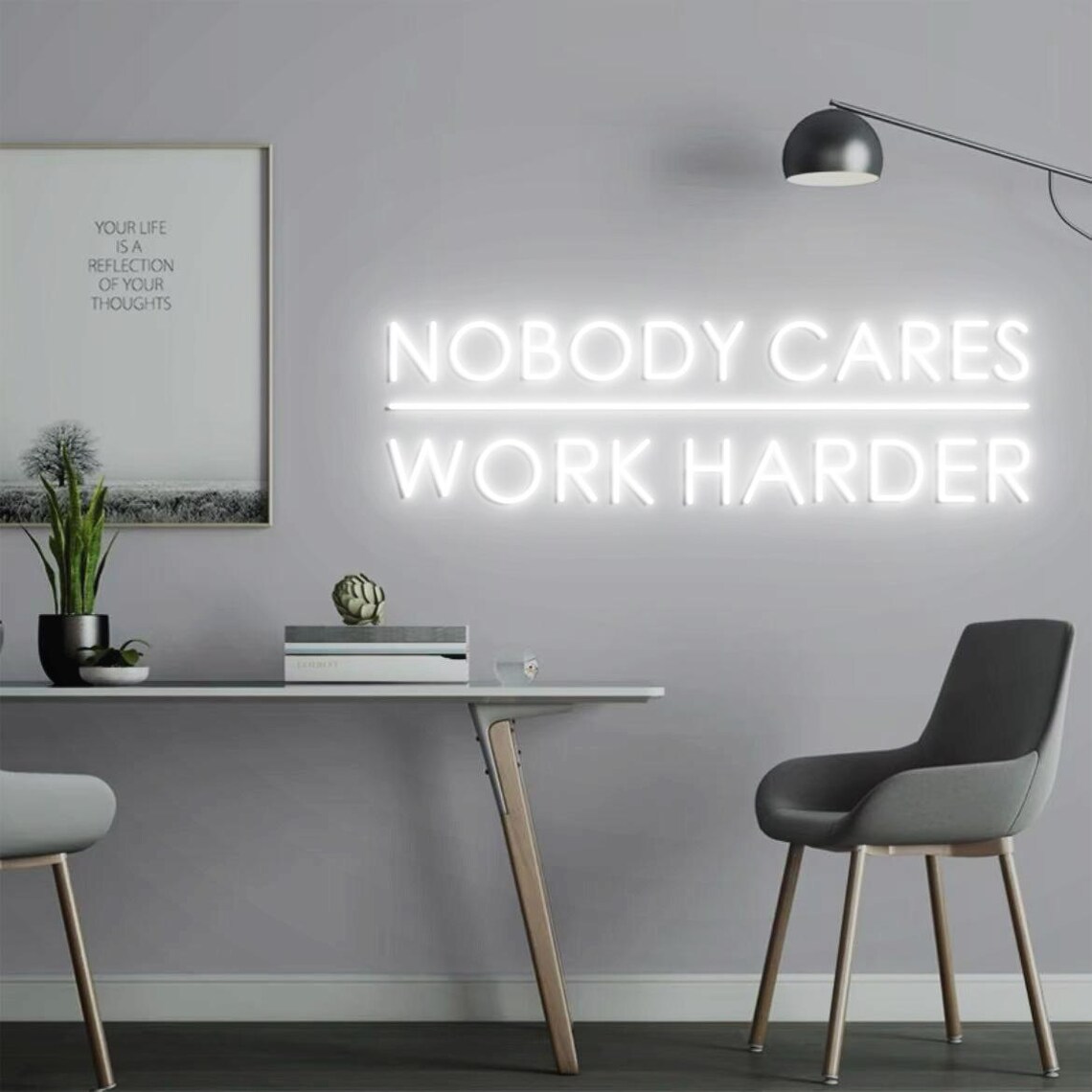 Неоновая вывеска «Никто не заи – обзор и цена Home Gym Design Ideas