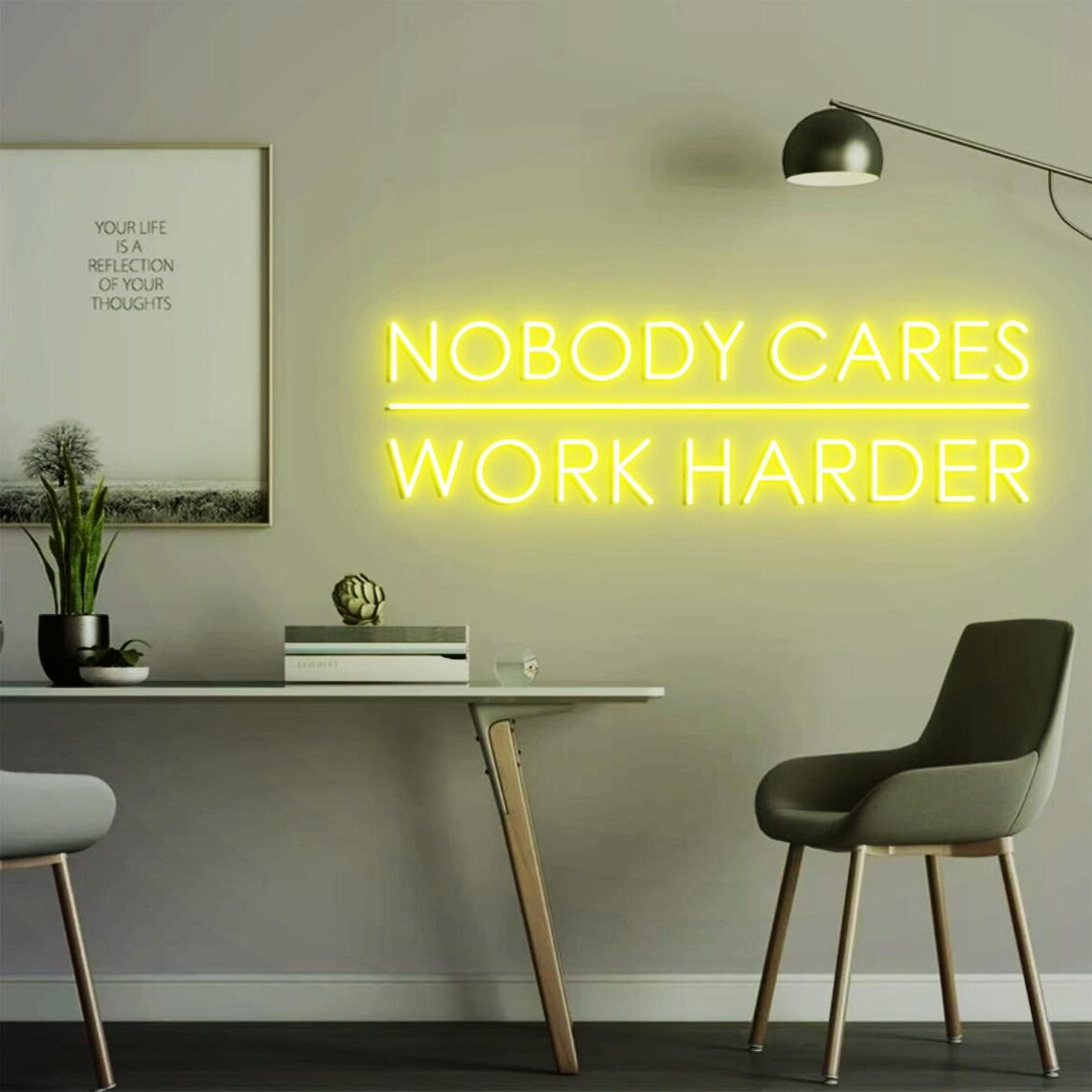 Неоновая вывеска «Никто не заи – обзор и цена Home Gym Design Ideas