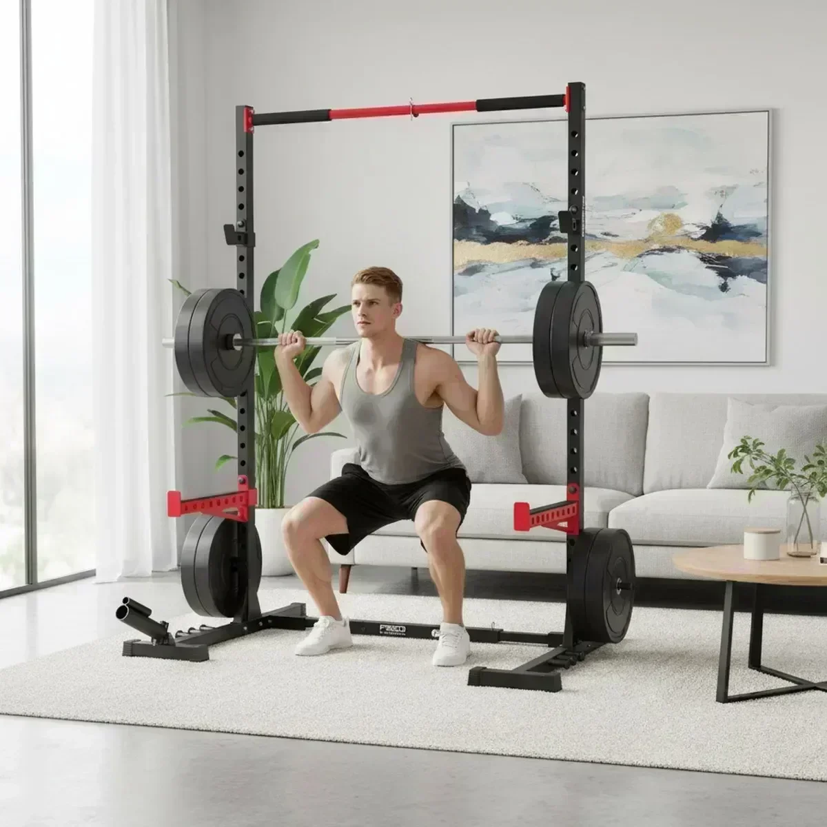 Регулируемая стойка для присед – обзор и цена Squat Rack Power